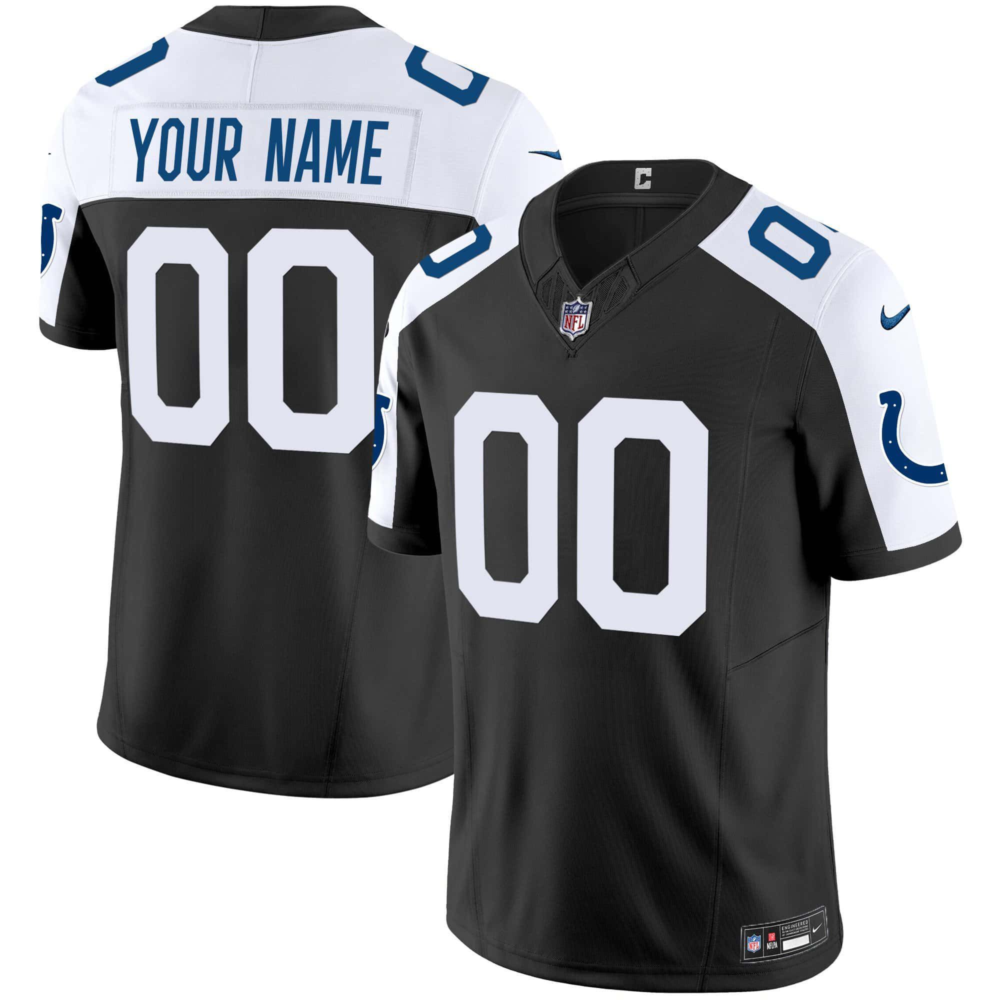Men Indianapolis Colts Black 2024 Nike Vapor Limited Custom NFL Jersey->customized nfl jersey->Custom Jersey